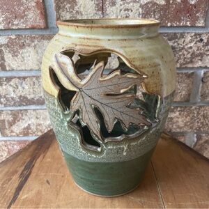 Artisan Pottery Faux Vase Signed by Artist Robert Alewine Gorgeous!